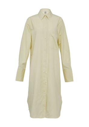 TOTEME long-sleeve button-down shirt dress - Yellow