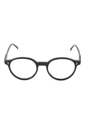 Kador round-frame clear-lens glasses - Black
