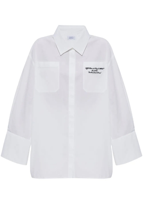 Off-White embroidered logo shirt dress