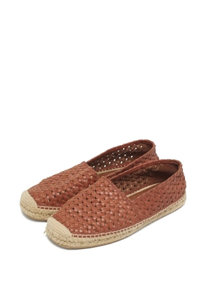 Dolce & Gabbana Pre-Owned woven leather espadrille - Brown