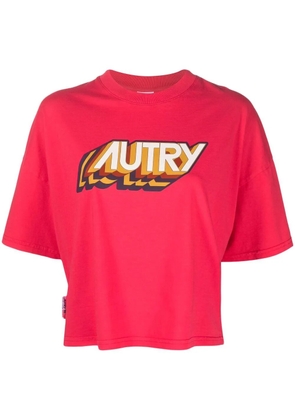 Autry logo-print short-sleeved T-shirt - Pink