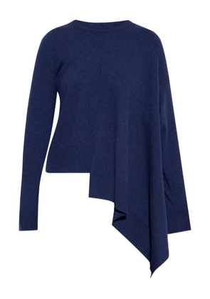 Alexander McQueen asymmetric cashmere sweater - Blue