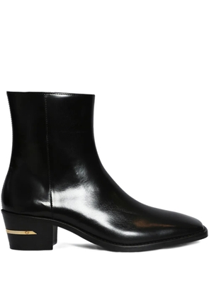 AMIRI metallic-heel leather boots - Black