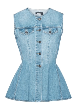 ROTATE BIRGER CHRISTENSEN flared denim top - Blue