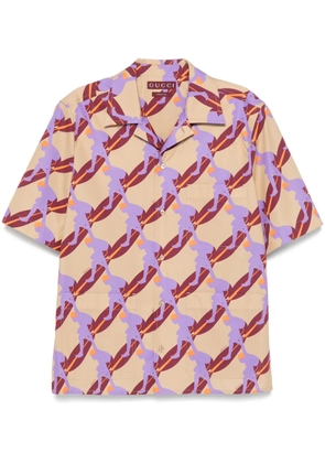 Gucci printed poplin shirt - Neutrals