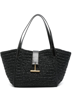 TOM FORD raffia shoulder bag - Black