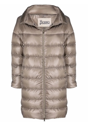 Herno down-feather mid-length coat - Neutrals