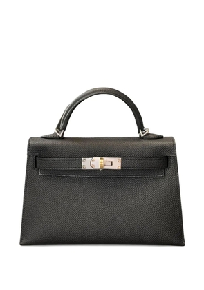 Hermès Pre-Owned 2025 mini Kelly 20 Sellier Epsom electrum-hardware tote bag - Black