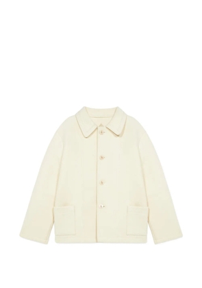 Fortela Donkey front pocket wool coat - Neutrals