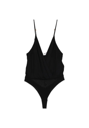 Elisabetta Franchi V-neck silk bodie - Black