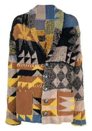 Fortela Hoppy patchwork cardigan - Blue