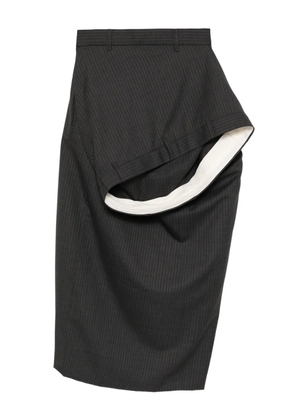 Moohong deconstructed wool skirt - Grey