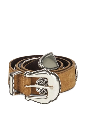 Fortela Candis suede leather belt - Brown