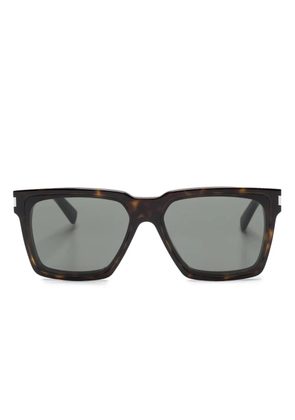 Saint Laurent Eyewear tortoiseshell-effect square-frame sunglasses - Brown