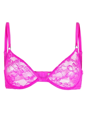 Fleur Du Mal Le Stretch lace demi bra - Pink
