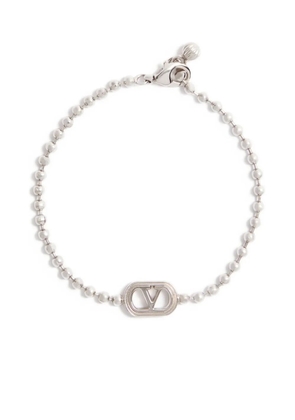 Valentino Garavani Ovalette logo metal bracelet - Silver