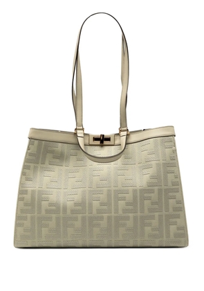 Fendi Pre-Owned 2010-2025 Zucca Embroidered Canvas Peekaboo X Tote satchel - Green