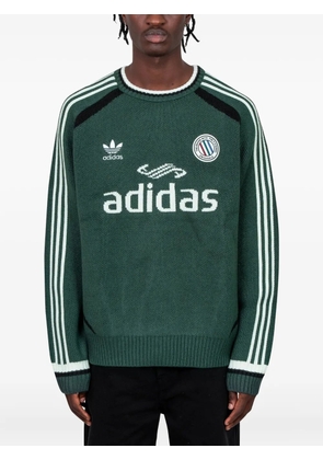 adidas striped long-sleeved sweater - Green