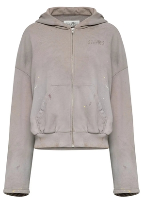 MM6 Maison Margiela numbers-print hoodie - Grey