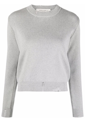 Golden Goose distressed cotton-blend jumper - Grey
