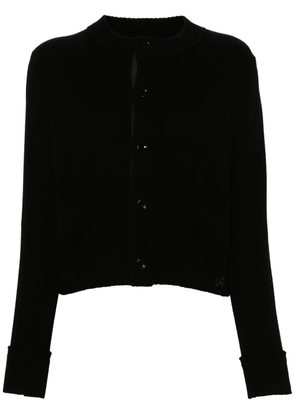 sacai wool cardigan - Black