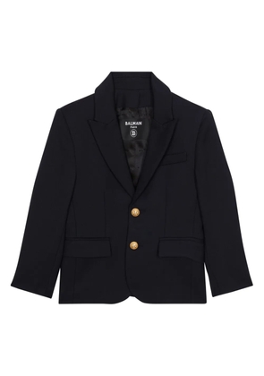 Balmain Kids wool-blend blazer jacket - Blue