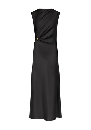 LouLou de Saison Roan metal-ornament silk dress - Black