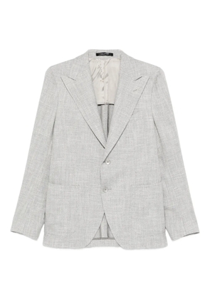Tagliatore herringbone-pattern single-breasted blazer - Grey