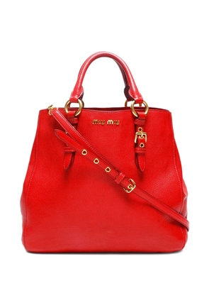 Miu Miu Pre-Owned 2010-2015 leather tote bag - Red