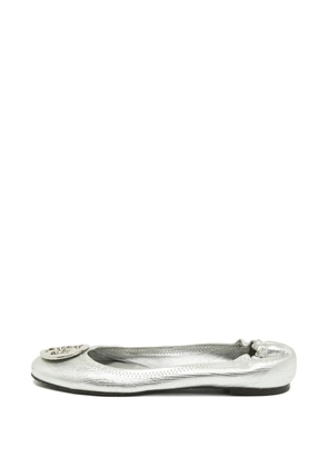 Tory Burch Reva logo ballet flats - Silver
