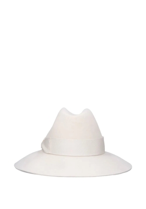 Borsalino Monica ribbon hat - White