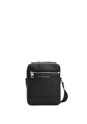 Tommy Hilfiger textured leather crossbody bag - Black