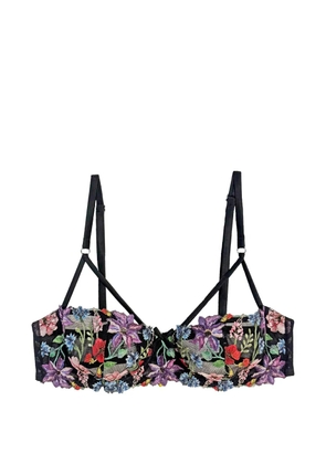 Fleur Du Mal Wildfleur floral bra - Black