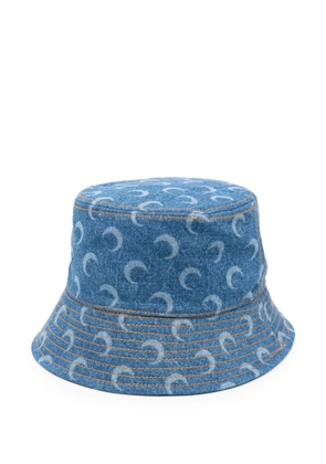 Marine Serre Moon-print bucket hat - Blue