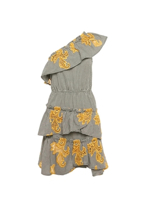 SANDRO check-pattern midi dress - Black