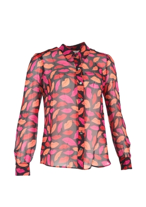 Diane Von Furstenberg Vintage Mariah printed silk blouse - Black