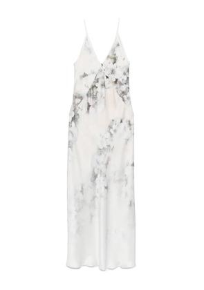 Alberta Ferretti floral-print slip day dress - White