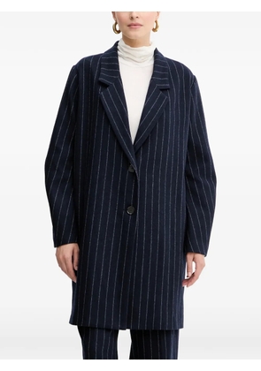 Liviana Conti Richard pinstripe button coat - Blue