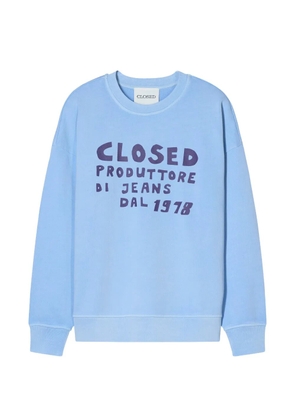 Closed relaxed crewneck - Blue