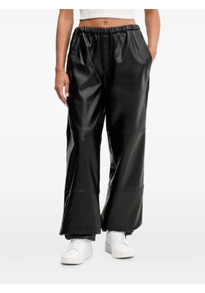 HUGO logo-embroidered trousers - Black