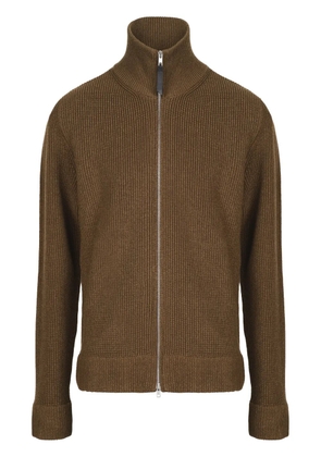 Maison Margiela ribbed-knit zip-up cardigan - Green