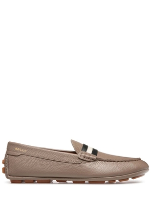 Bally stripe-detail leather loafers - Neutrals