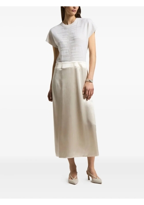 Peserico satin midi dress - White