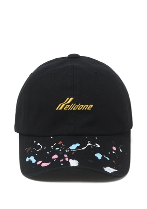 We11done paint-splatter baseball cap hat - Black