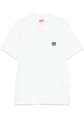 Kenzo Happy Tiger embroidered polo shirt - White