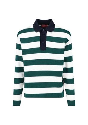 Gucci striped cotton polo shirt - Green