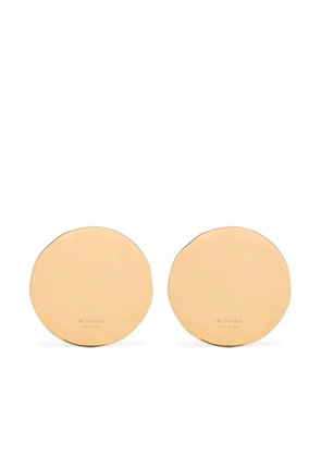 Jil Sander engraved-logo earrings - Gold