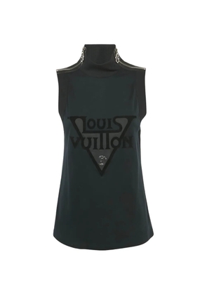 Louis Vuitton Pre-Owned sleeveless logo-detail top - Black
