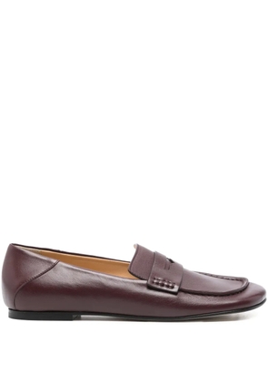 Dear Frances Drew penny leather loafers - Red