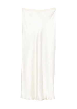ANINE BING silk high-rise skirt - White